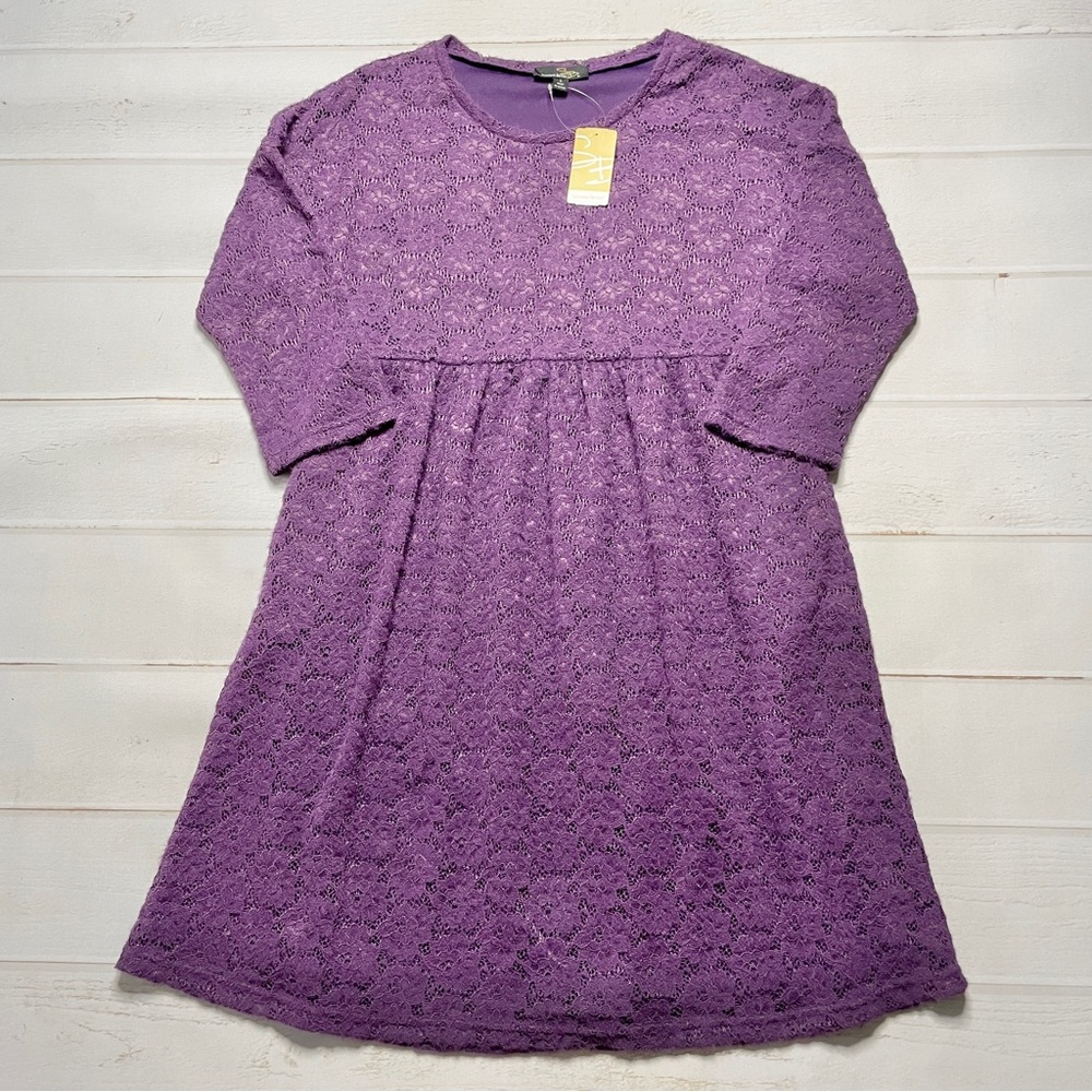 NWT - Suzanne Betro - Women’s Purple Lace Dress